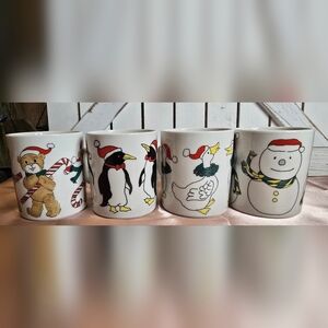 Christmas 4 Set Coffee Cups